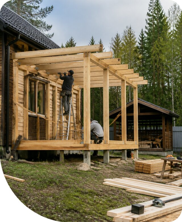 Строительство пристроек и построек на участке в Истре