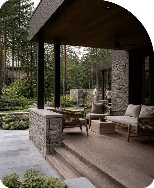 Строительство террасы патио в Истре по цене от 66040 р. | РадиДОМА-Ста