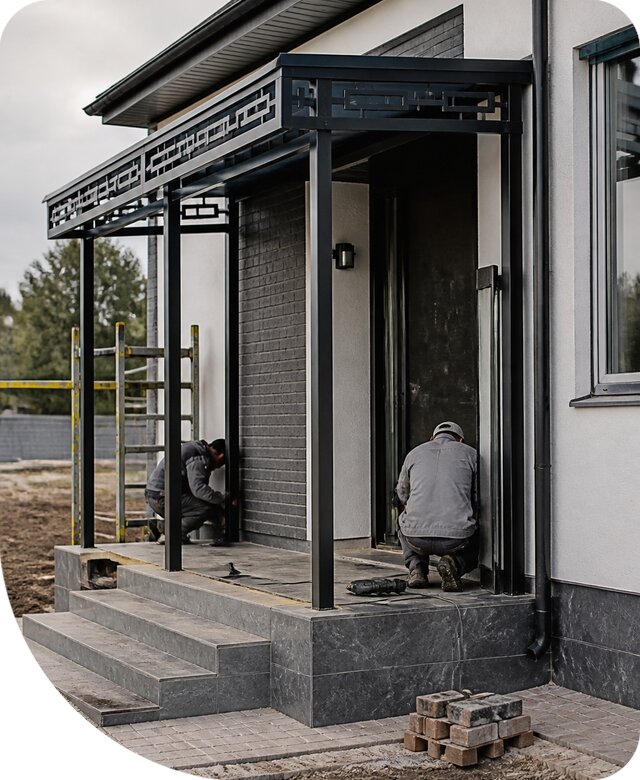 Изготовление и монтаж входной группы для дома в Истре